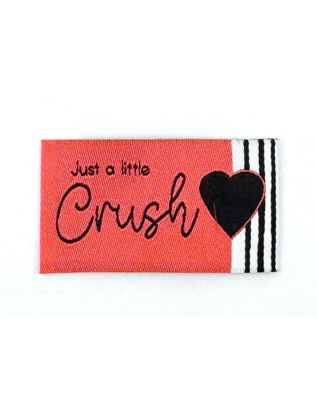 Conjunto de 5 etiquetas tecidas para costurar Just a little crush