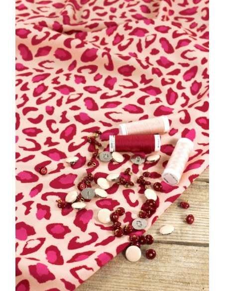Tecido viscose Bagheera Vermelho Granada - Églantine & Zoé