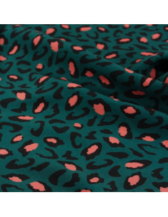 Tecido viscose Bagheera Verde Dark Lagune - Églantine & Zoé