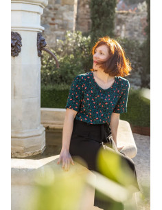 Tecido viscose Bagheera Verde Dark Lagune - Églantine & Zoé 2