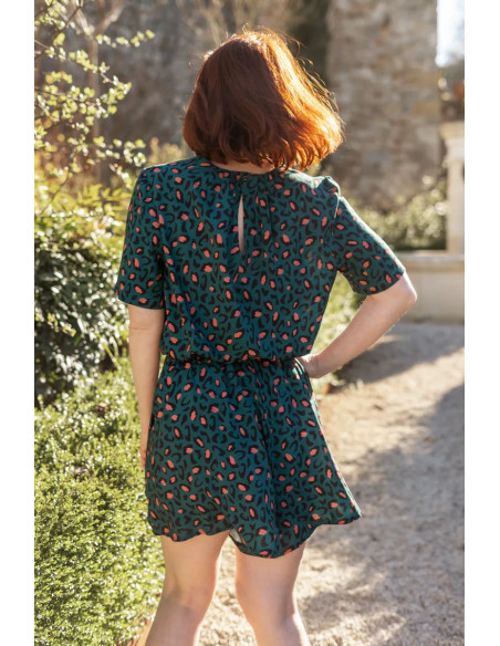 Tecido viscose Bagheera Verde Dark Lagune - Églantine & Zoé