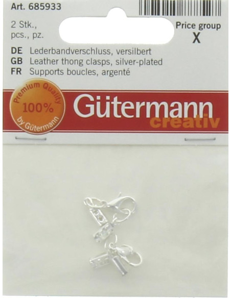 Suportes de brincos Gütermann - Prata