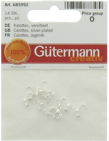 Calotas Gütermann - Prateado