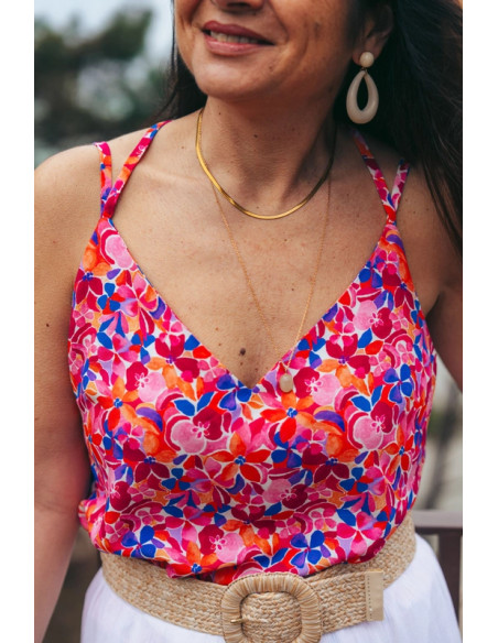 Tecido popeline de viscose Bloom - My Dress Made