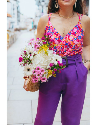Tecido popeline de viscose Bloom - My Dress Made
