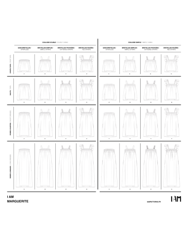 Patrão de blusas e vestidos Marguerite - I am patterns