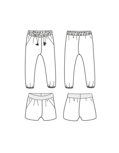 Padrão de calça e short Dakar - Ikatee