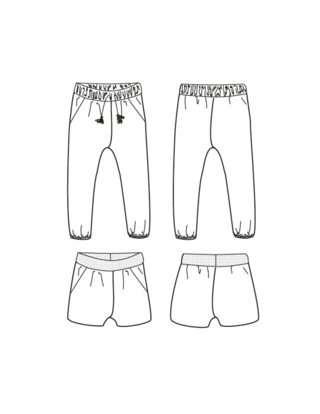 Padrão de calça e short Dakar - Ikatee