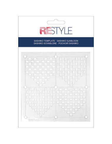 Molde para sashiko Restyle - Corações