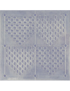 Molde para sashiko Restyle - Corações 2