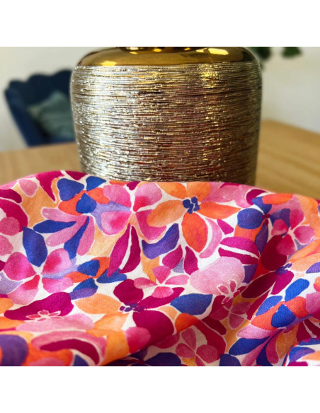 Tecido popeline de viscose Bloom - My Dress Made