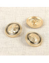 Botão de metal coração 23 mm - Ouro