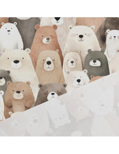 Tecido de algodão premium - Urso de pelúcia