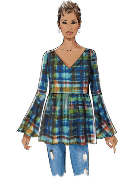 Molde de blusas - Butterick 6486