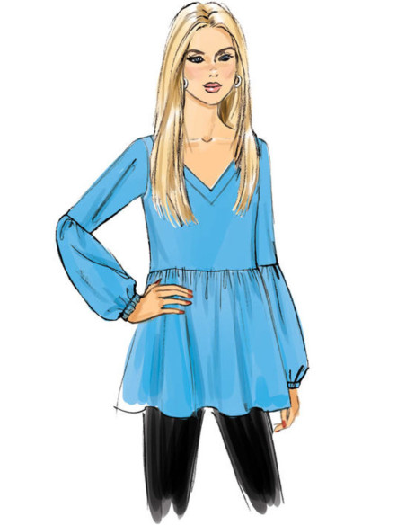 Molde de blusas - Butterick 6486