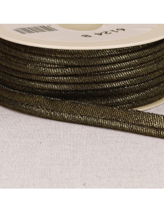 Pesponto Jean metalizado - Preto e dourado