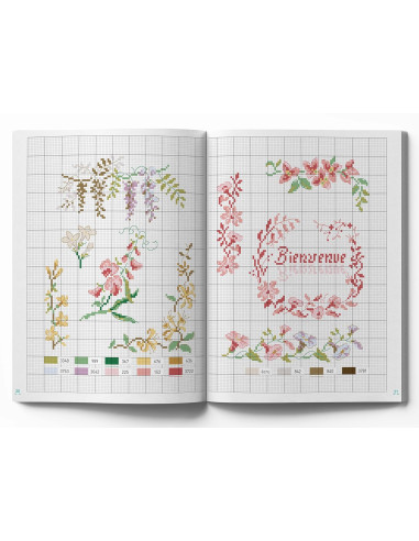 Livre fleurs - 100 modèles à broder