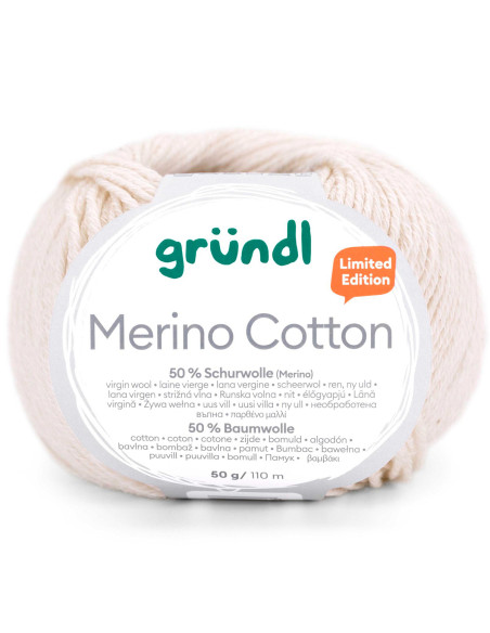 Fio para tricotar Merino Cotton Gründl