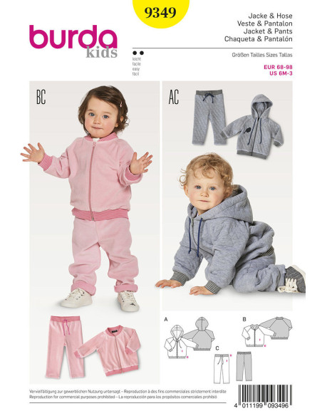 Molde de casaco - Burda 9349