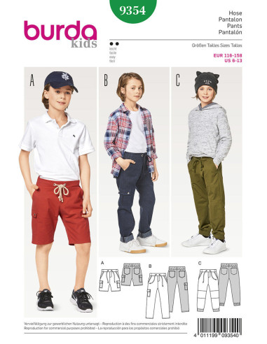 Molde de calça - Burda 9354
