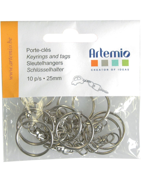 Pacote de 10 argolas para chaves