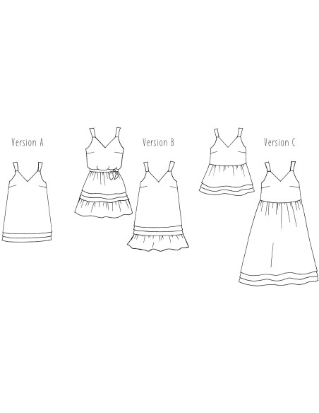 Molde de vestido Lottus - Anna Rose patterns