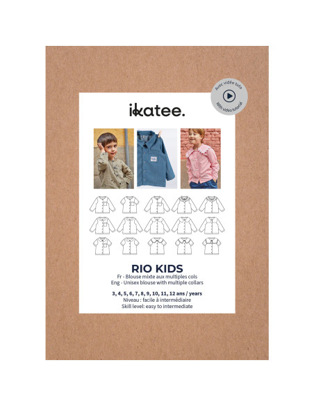 Padrão de blusa mista Rio Kids - Ikatee