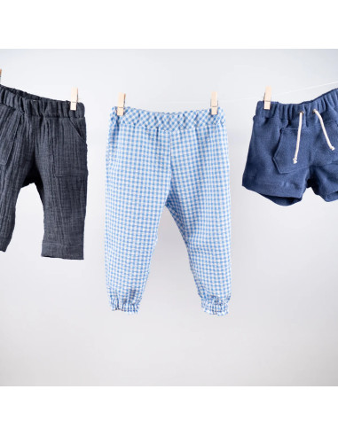 Padrão de calça e short para bebê New York - Ikatee