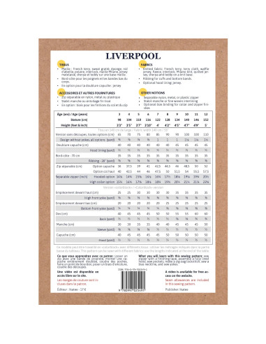 Padrão de moletom com zíper unissex Liverpool - Ikatee