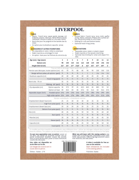 Padrão de moletom com zíper unissex Liverpool - Ikatee