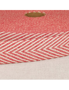 Alça com padrão de espinha de peixe - Vermelho