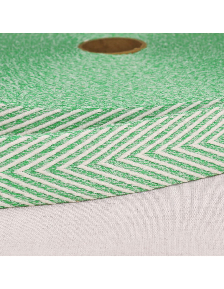 Correia em padrão de espinha de peixe - Verde claro