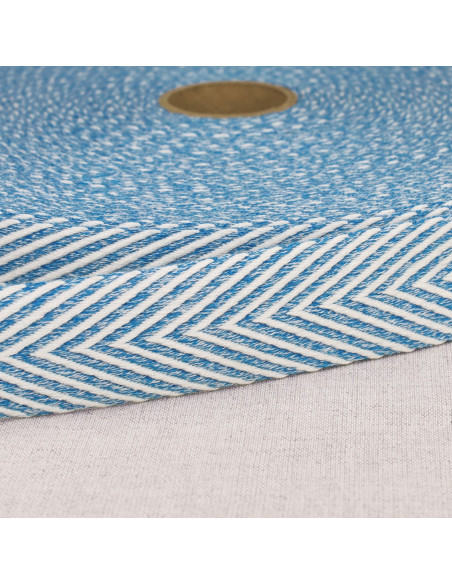 Correia com padrão de espinha de peixe - Azul