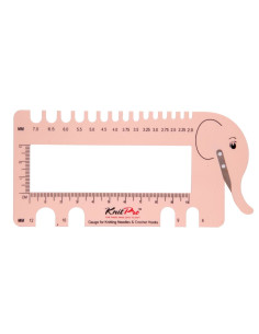 Medidor de tricô multifuncional rosa KnitPro