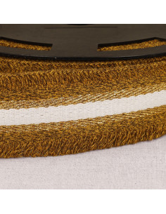 Cinta franjada lurex - Ocre