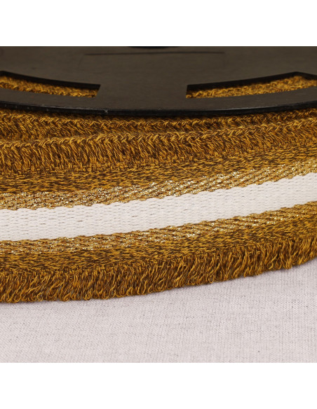 Cinta franjada lurex - Ocre