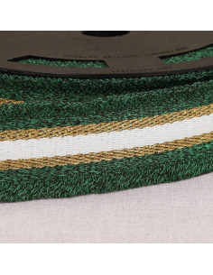 Cinta franjada lurex - Verde