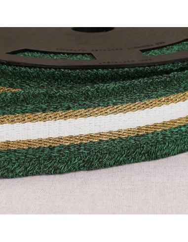 Cinta franjada lurex - Verde