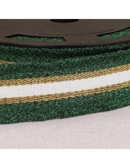 Cinta franjada lurex - Verde