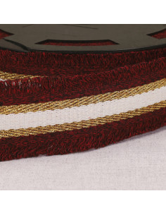 Cinta franjada lurex - Bordeaux