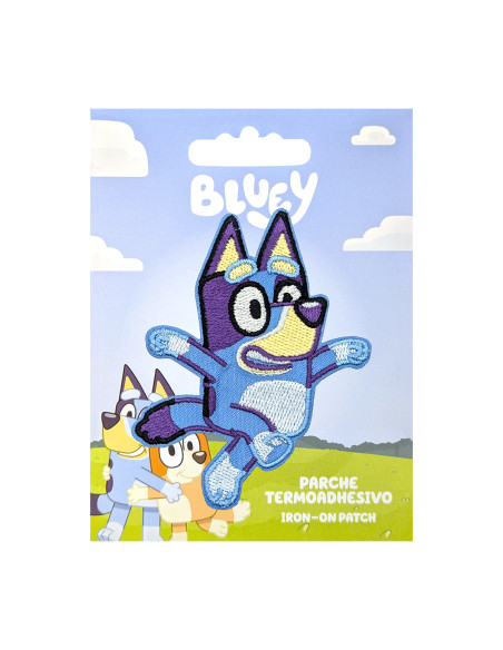 Emblema bordado Bluey - Feliz