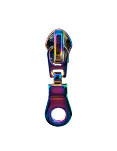 Cursor para fecho de nylon 5 mm - Arco-íris