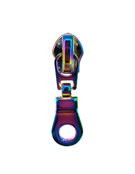 Cursor para fecho de nylon 5 mm - Arco-íris