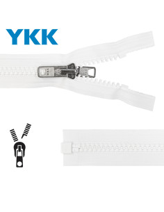 Fecho separável sintético de malha grossa YKK - Branco
