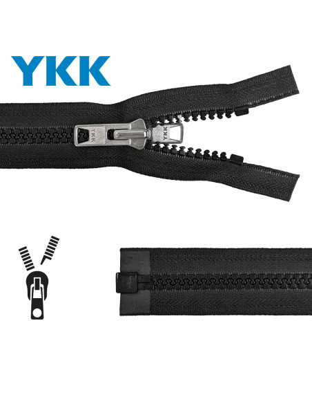 Fecho separável sintético especial para tenda e campismo YKK - Preto