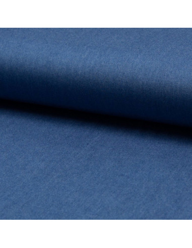 Tecido viscose chambray - Azul médio