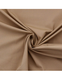 Tecido popeline de algodão stretch - Camel