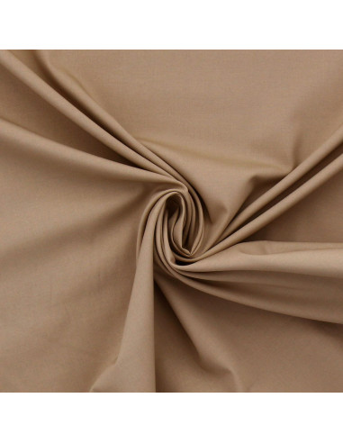 Tecido popeline de algodão stretch - Camel