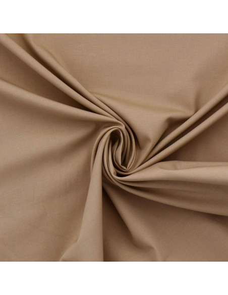Tecido popeline de algodão stretch - Camel