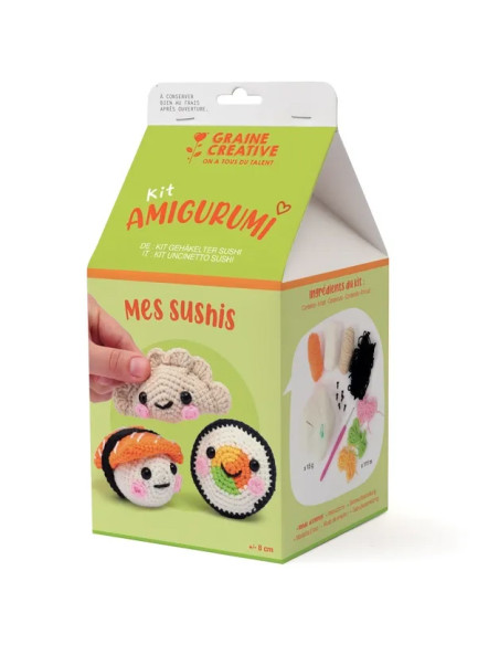 Kit de crochê amigurumi - Meus sushis